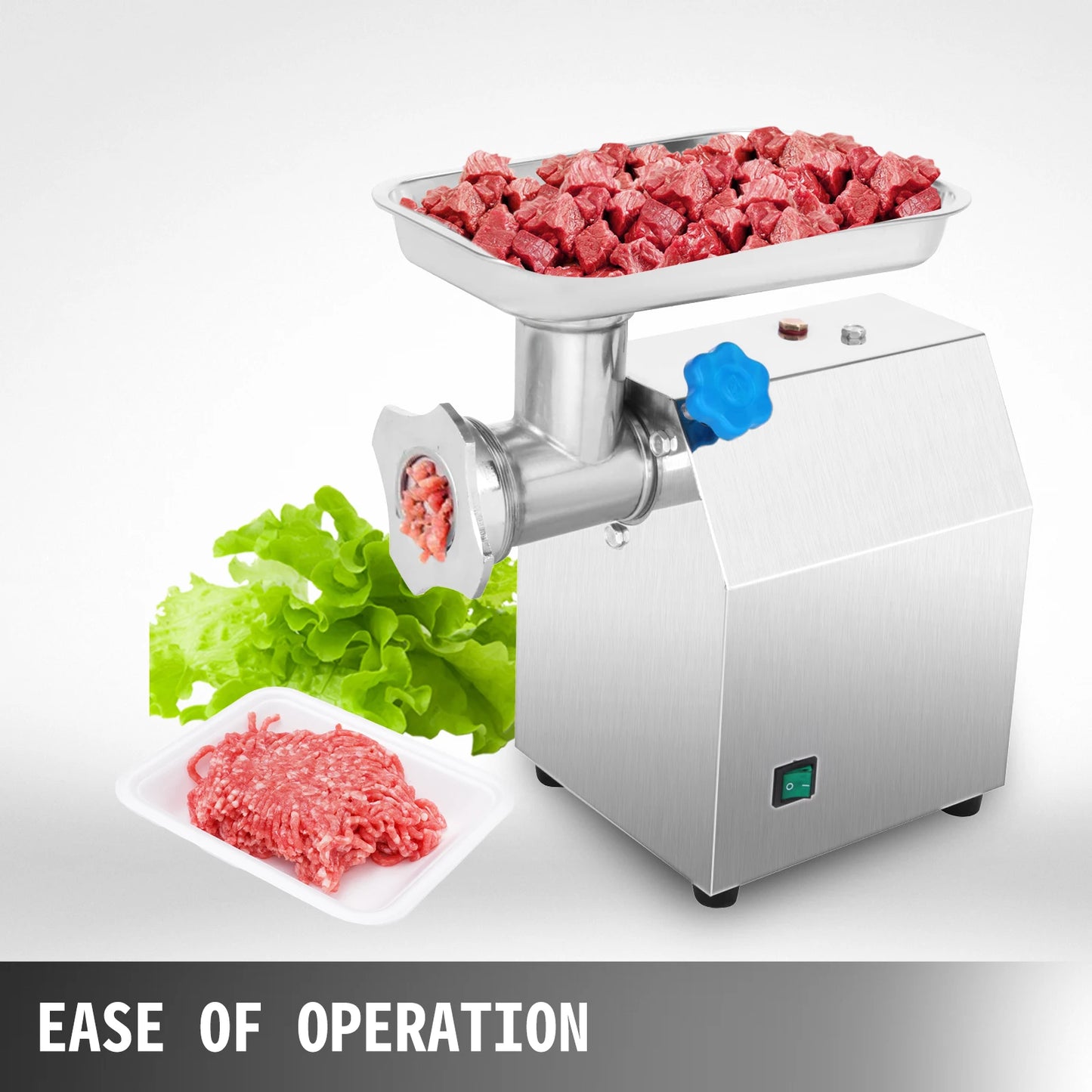 VEVOR 250Kg/H Electric Meat Mincer Grinder 1100W Commercial Kitchen Chopper Food Processor Sausage Maker