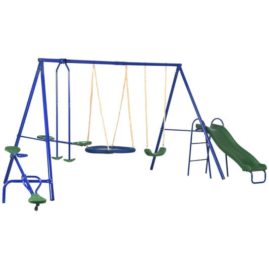 Metal Swing Set for Kids Outdoor, Heavy Duty Frame with Double Swings,  for Backyard Playground.