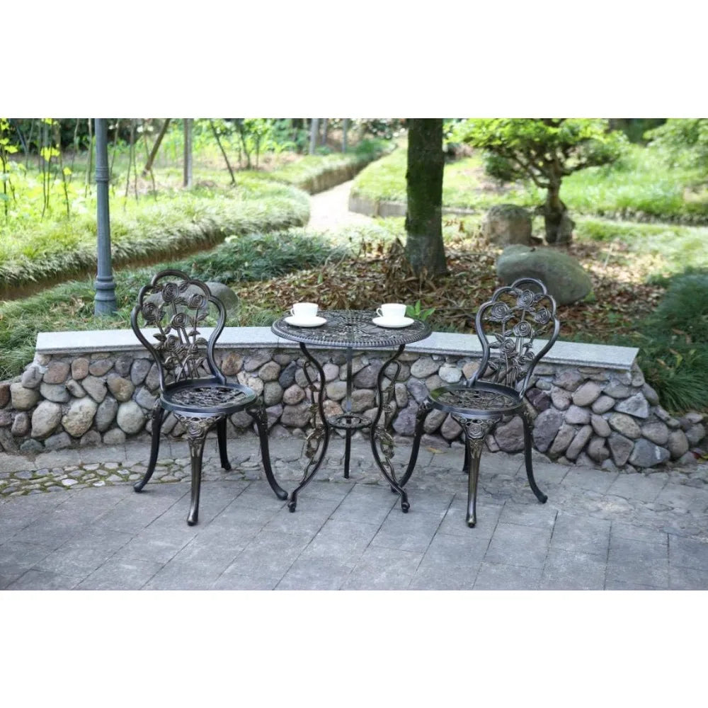 3-Piece Rattan Bistro Set: Outdoor Patio Furniture