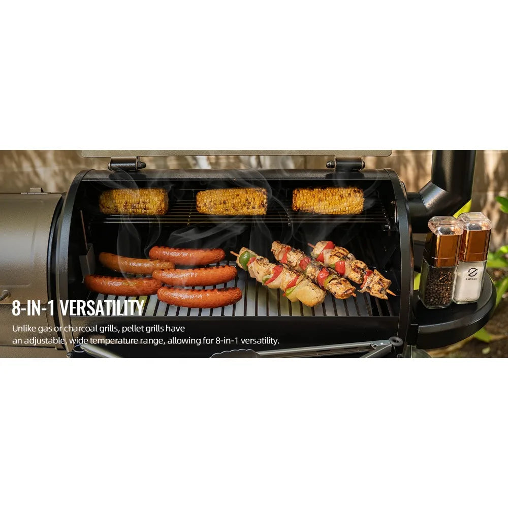 Z GRILLS ZPG-450A: 2024 Upgrade Wood Pellet Grill & Smoker, 6-in-1 BBQ, Auto Temp Control