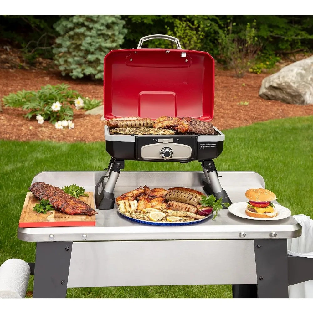 Portable Tabletop Propane Gas Grill, 17.6 x 18.6 x 11.8-Inch