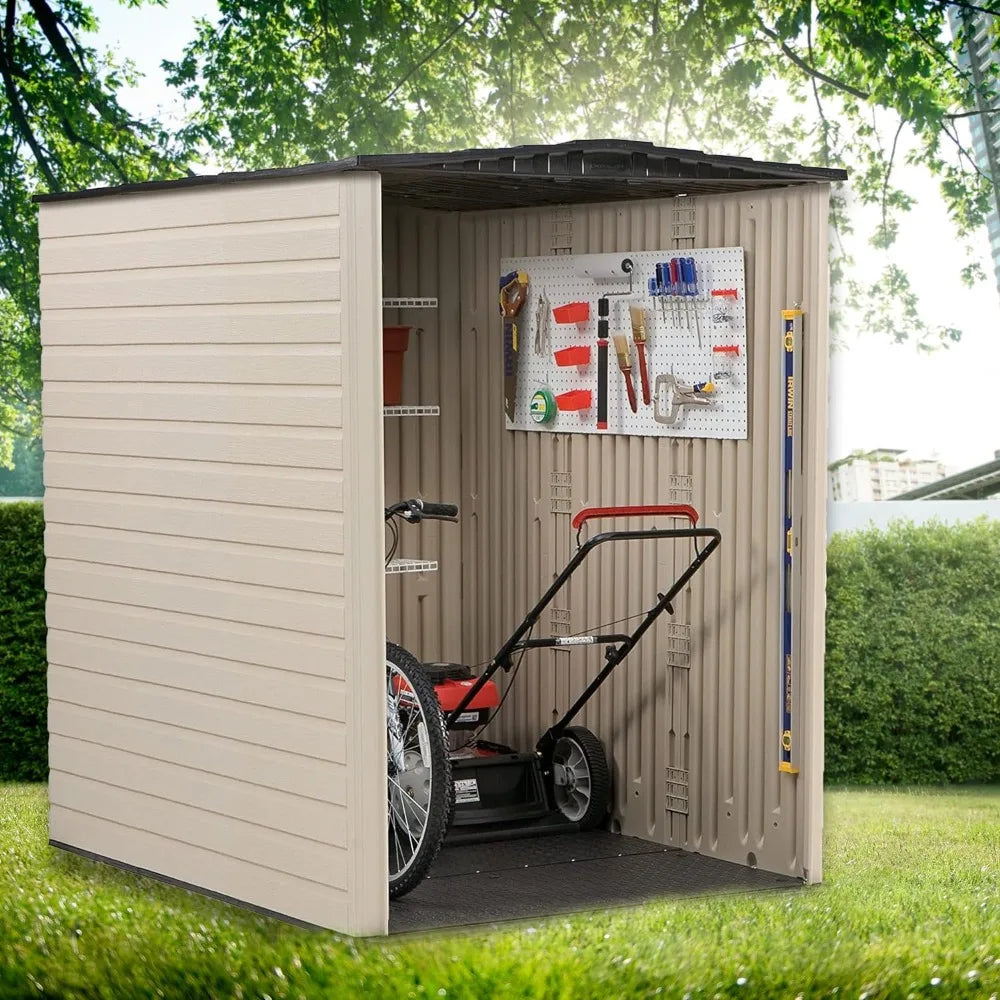 Large Plastic Weatherproof Outdoor Storage Shed with Double Wall Construction