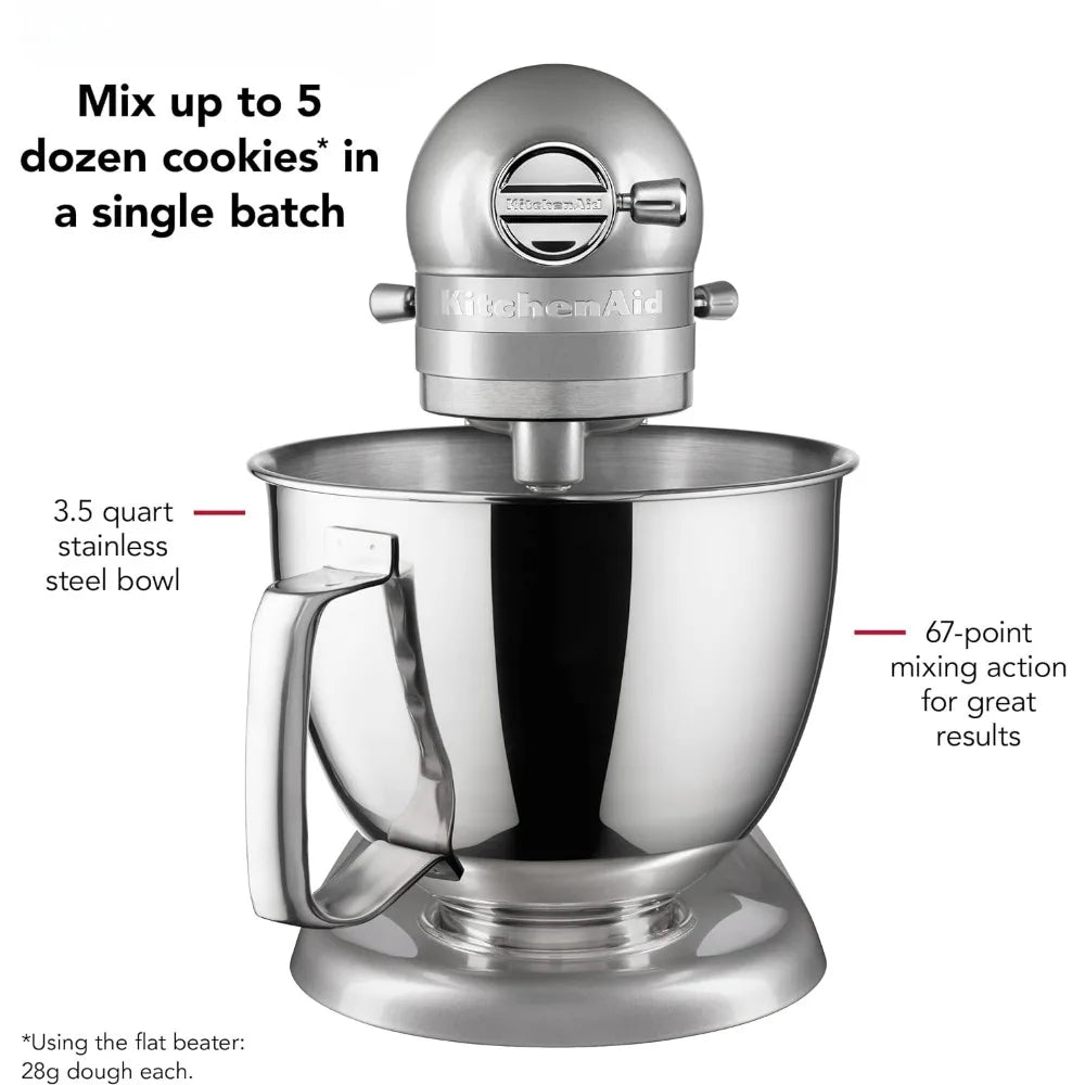 Mini 3.5 Quart Tilt-Head Stand Mixer, 10-Speed Food Mixer, 250W, Adapt to Multiple Accessories, Household Blenders