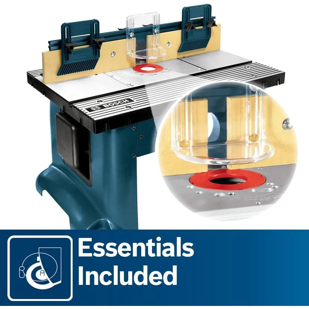 RA1181 Benchtop Router Table 27 in. x 18 in. Aluminum Top with 2-1/2 in. Vacuum Hose Port