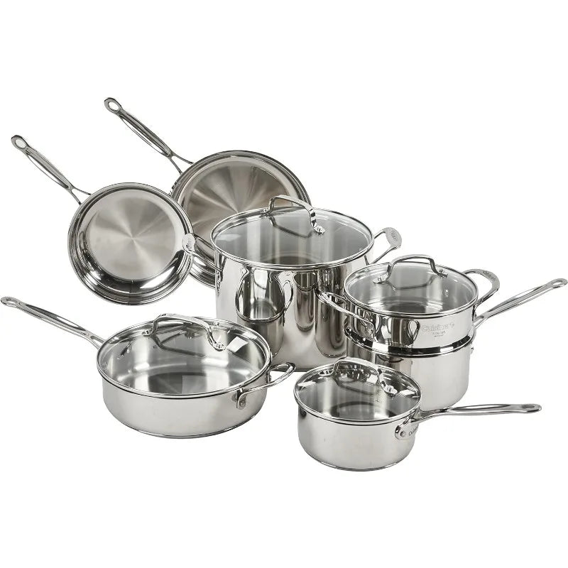 Cuisinart Piece Cookware Set, Chef's Classic Stainless Steel Collection 77-11G