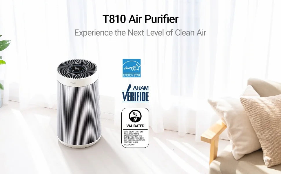 AHAM Verified for up to 410 sq ft All-in-One 4-Stage True HEPA Air Purifier with PlasmaWave Technology