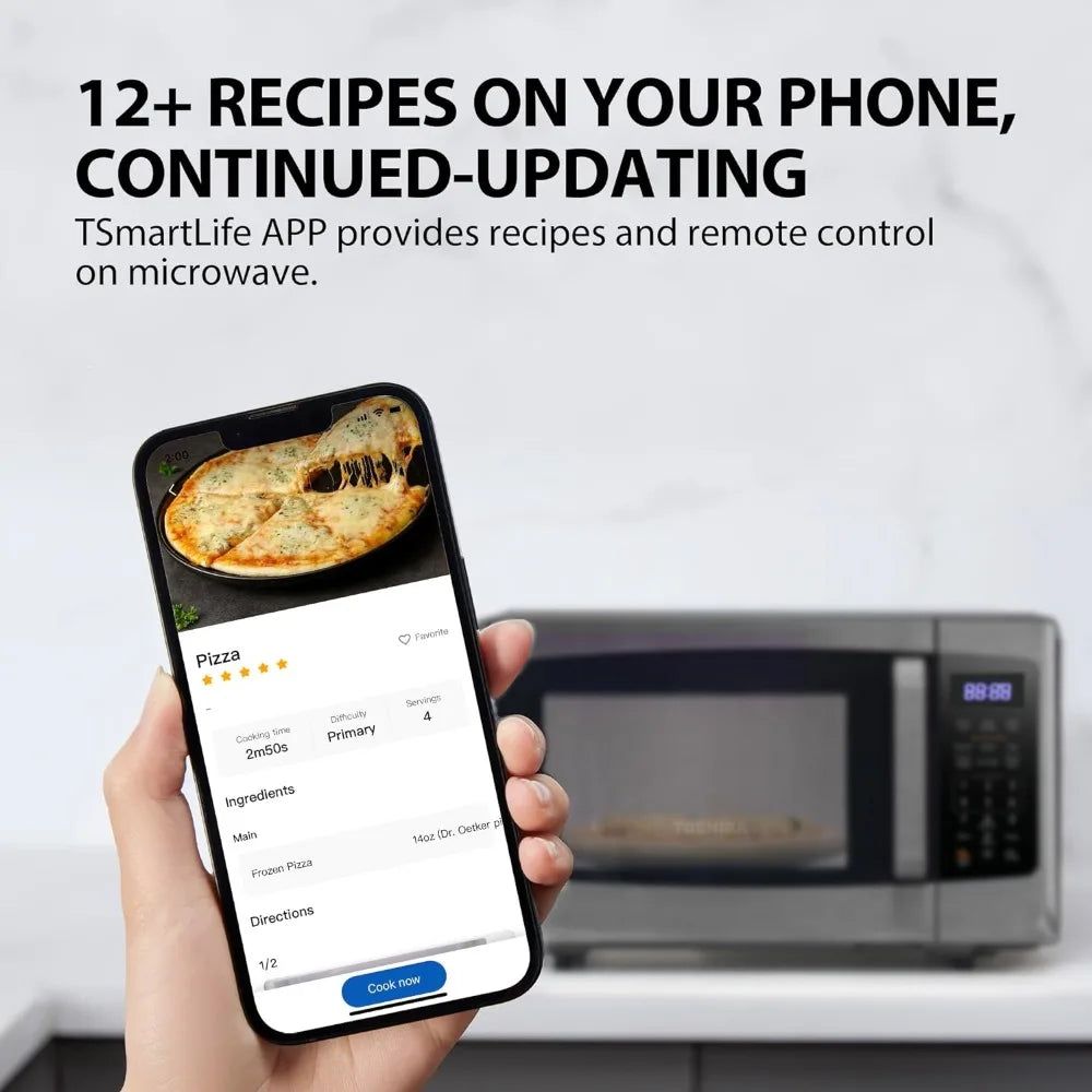 Toshiba ML-SEM23P(BS) Smart Countertop Microwave, Voice Control with Alexa, Free Recipe in APP