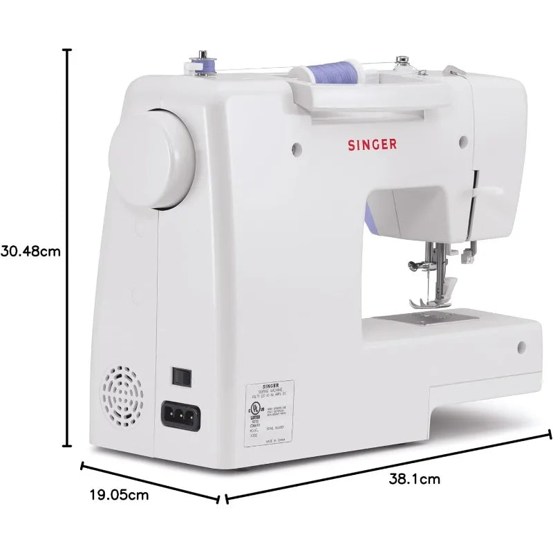 Simple 3232 Sewing Machine w/ Built-In Needle Threader & 110 Stitch Applications, White