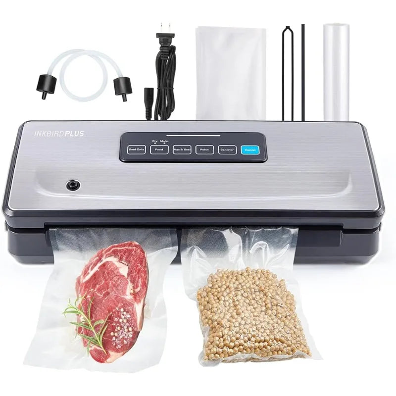 Vacuum Sealer 10-In-1 Moist/Dry/Pulse/Canister/Seal Food with Bag*5 and Bag Roll*1