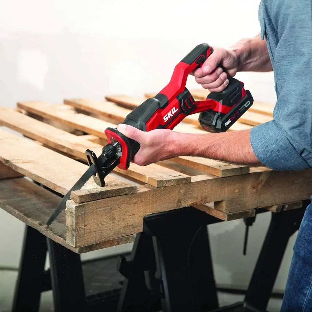 Complete 20V Cordless Tool Kit: Drill, Impact Driver, Saw, LED Spotlight, 2 Batteries Included