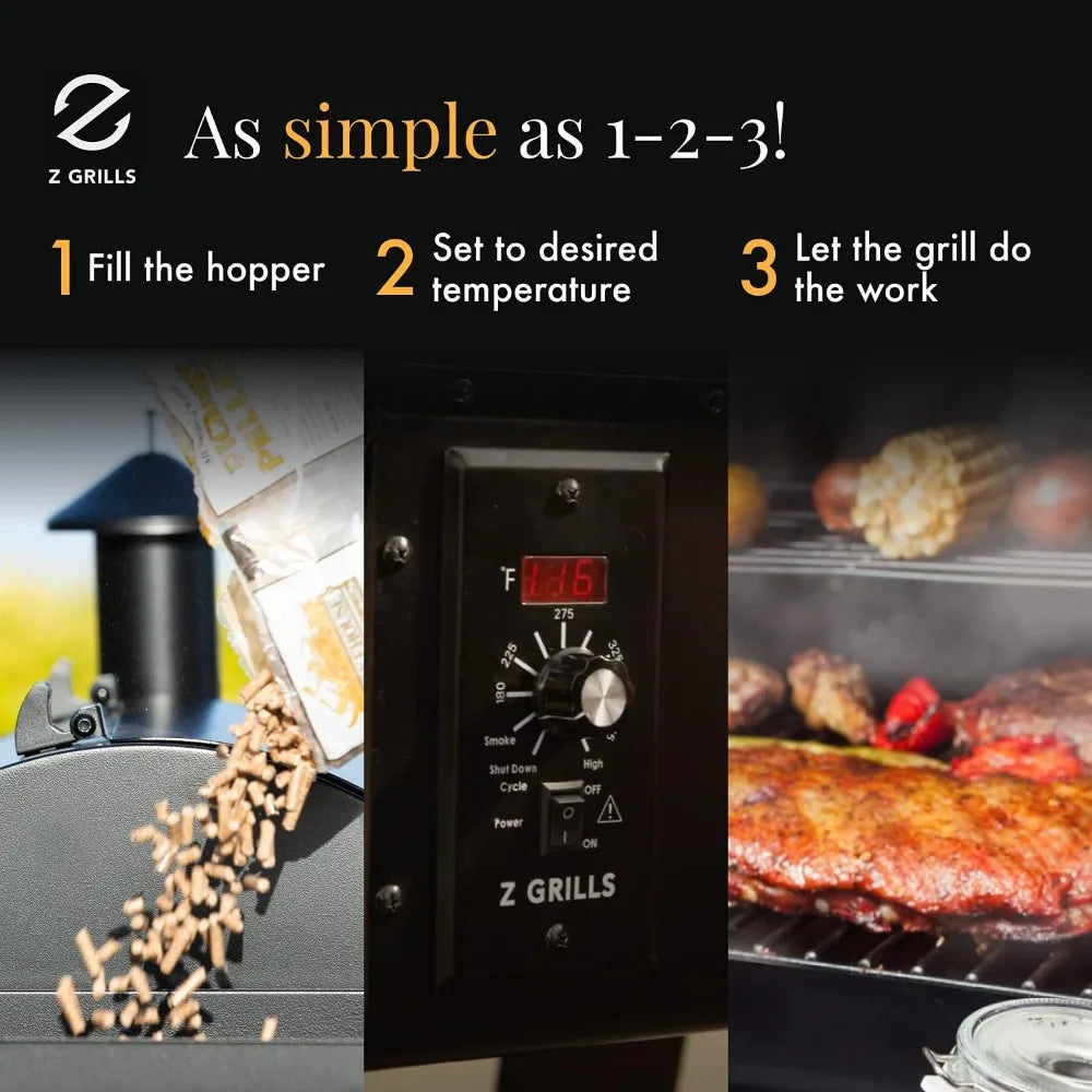 Z GRILLS ZPG-450A: 2024 Upgrade Wood Pellet Grill & Smoker, 6-in-1 BBQ, Auto Temp Control