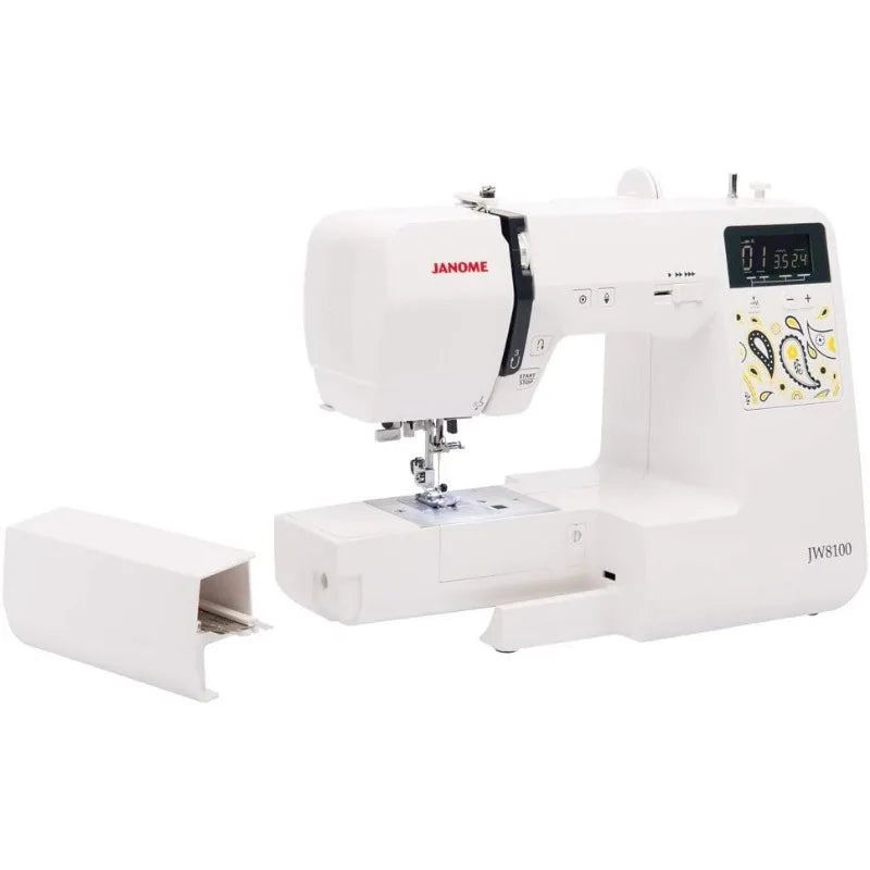 JW8100 Fully-Featured Computerized Sewing Machine with 100 Stitches, 7 Buttonholes, Hard Cover - Link Logical Mall