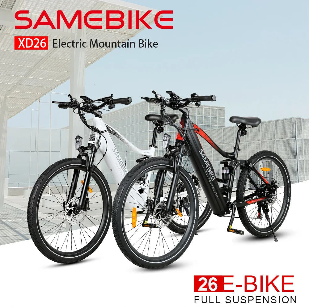 Samebike XD26 Electric Mountain Moped: Powerful 750W, 14AH Battery, 40km/H Speed