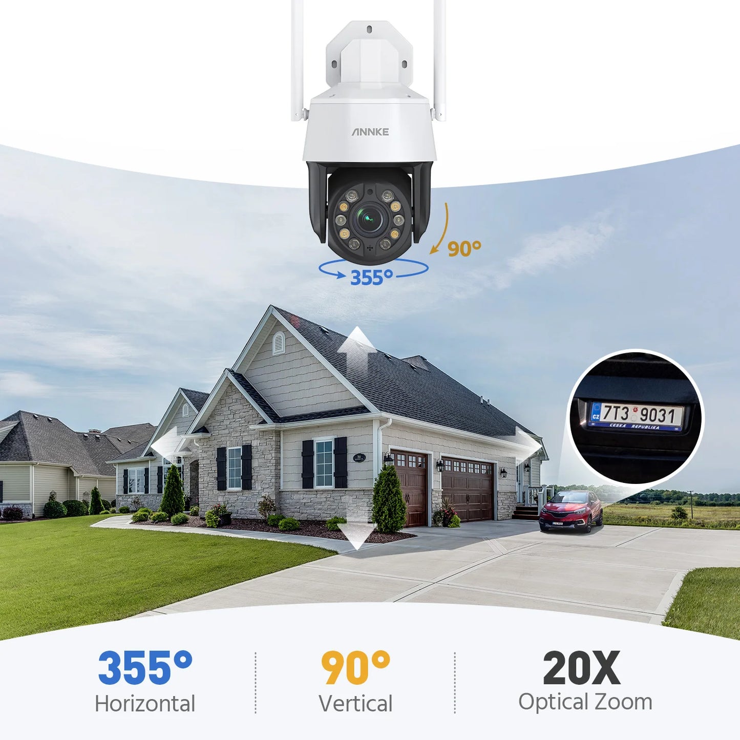 Annke 5MP PTZ Wifi IP Camera H.265 Outdoor AI Human Auto Tracking 20X Zoom IP - Link Logical Mall