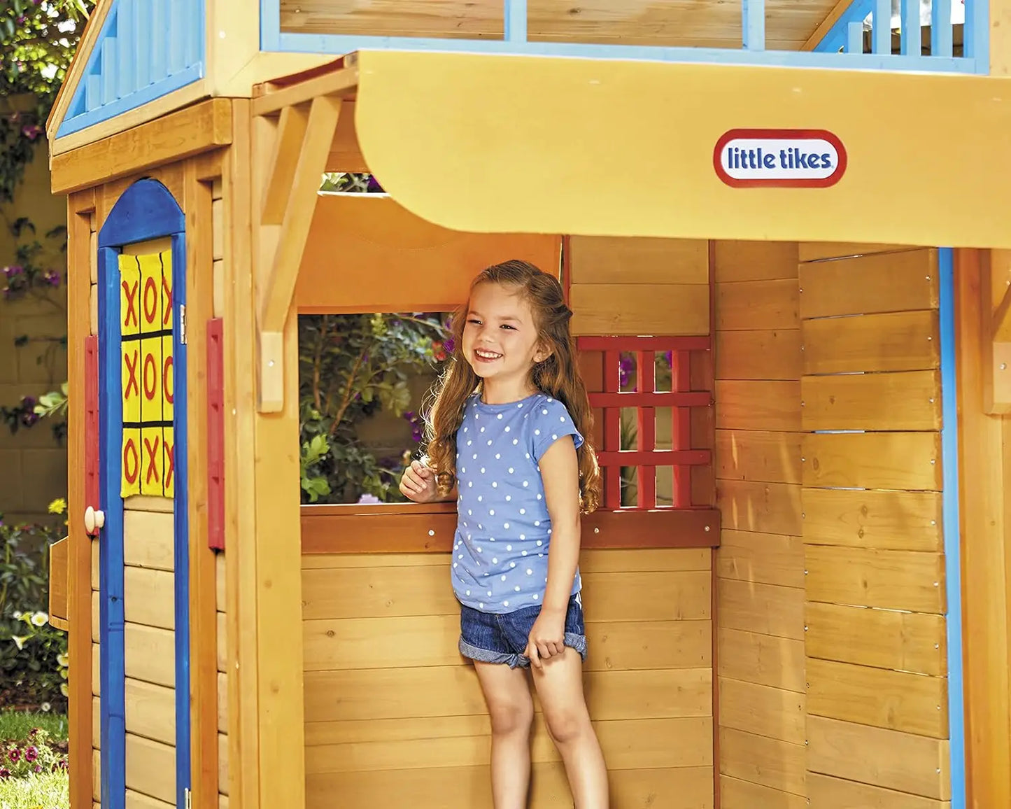 Real Wood Adventures 5-in-1 Game House: Outdoor Playhouse for Kids, Ages 3+, 25 sq. ft.