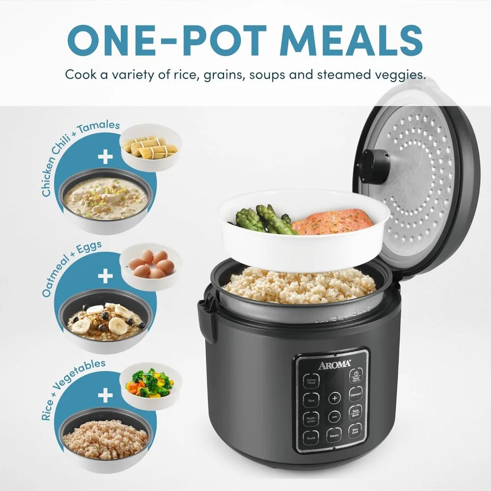 12-Cup (Cooked), Digital Rice & Grain Multicooker, Programmable Controls w/ Automatic Keep Warm Mode