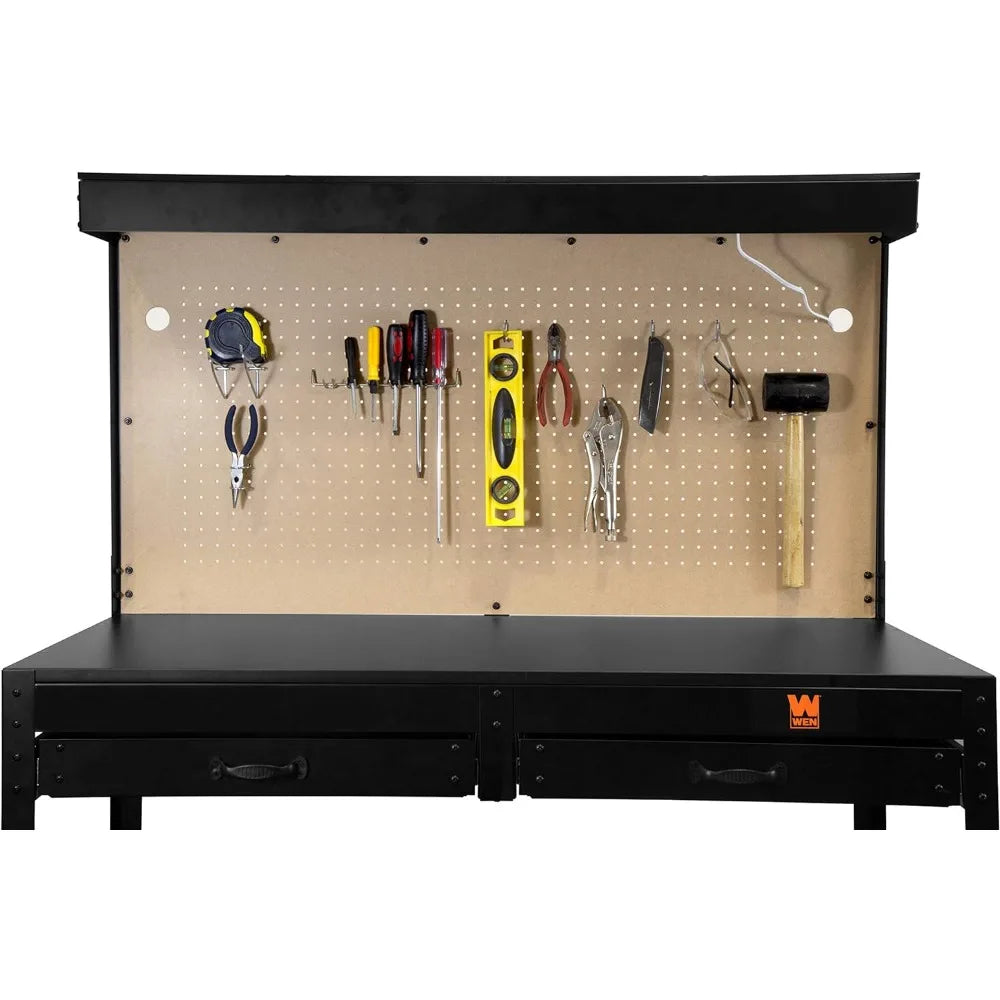 WEN WB4723T 48-Inch Workbench with Power Outlets and Light