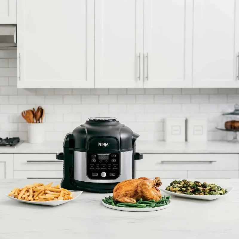 Ninja OS301/FD305CO Foodi 10-in-1 Pressure Cooker & Air Fryer w/ Nesting Broil Rack, 6.5-Quart Capacity