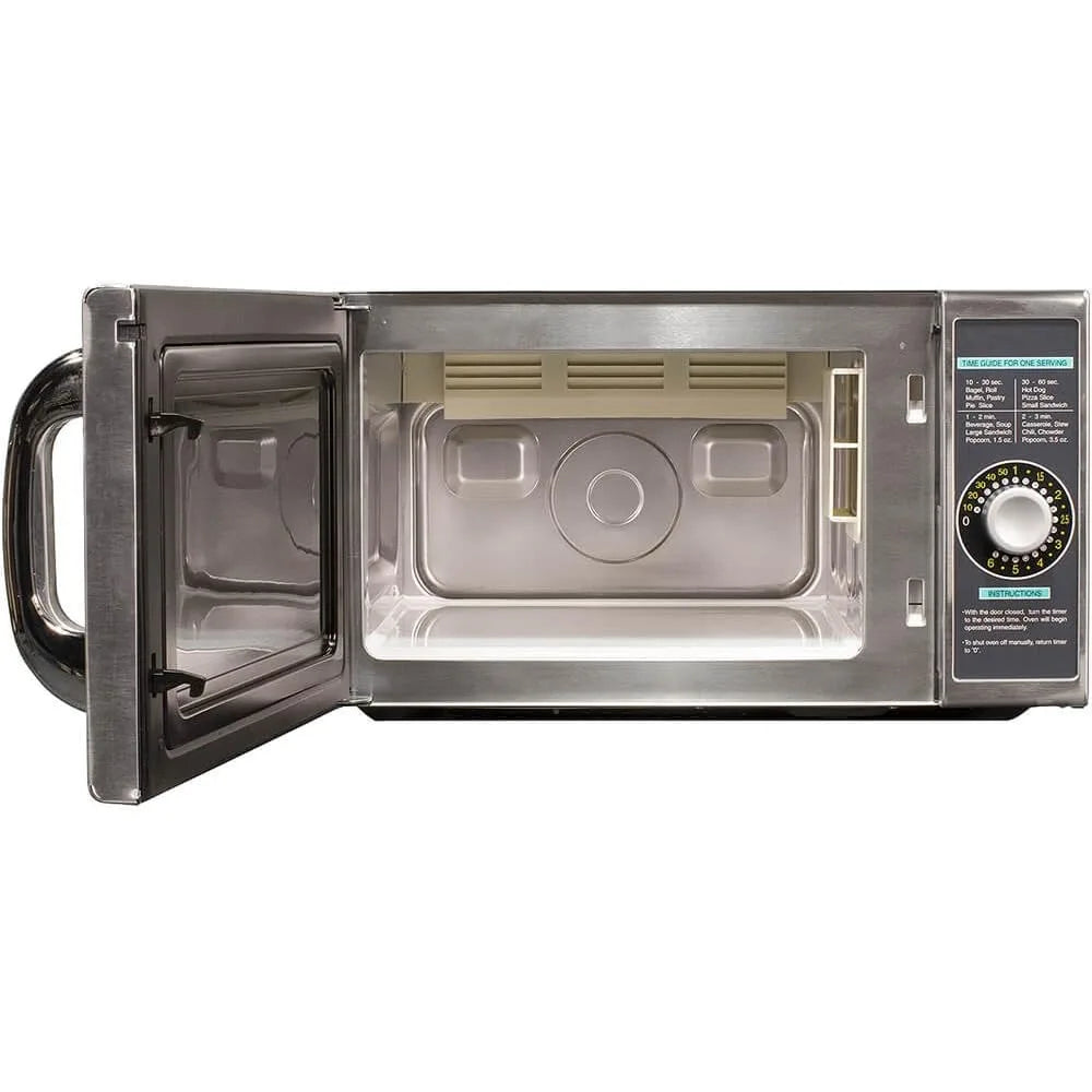 Sharp R-21LCFS Medium-Duty Commercial Microwave Oven w/ Dial Timer, Stainless Steel, 1000-Watts, - Link Logical Mall