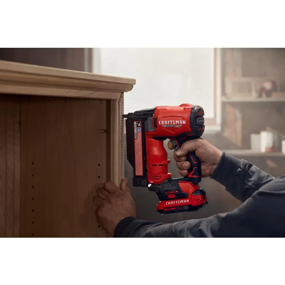 CRAFTSMAN V20 Pin Nailer Kit, 23 Gauge, Cordless, Battery and Charger Included (CMCN623C1)