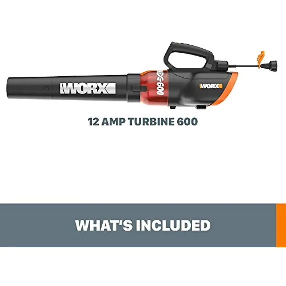 WORX WG520 12 Amp TURBINE 600 Electric Leaf Blower