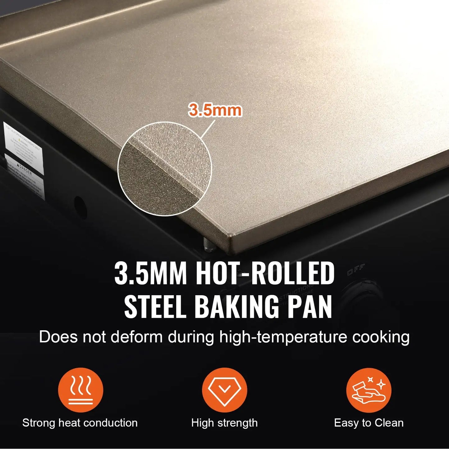 4-Burner 36" Griddle Cooking Station Countertop Commercial Gas Griddle Flat Top