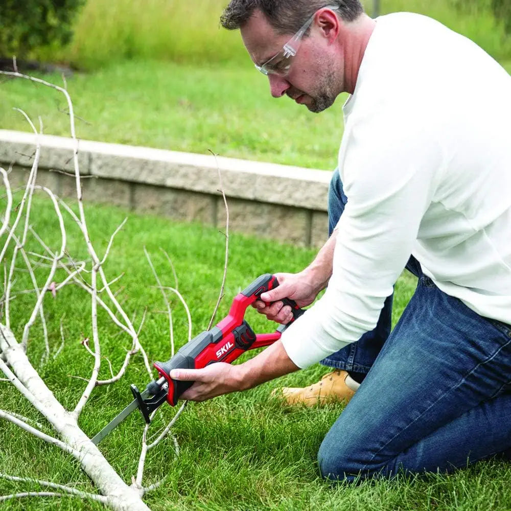 Complete 20V Cordless Tool Kit: Drill, Impact Driver, Saw, LED Spotlight, 2 Batteries Included