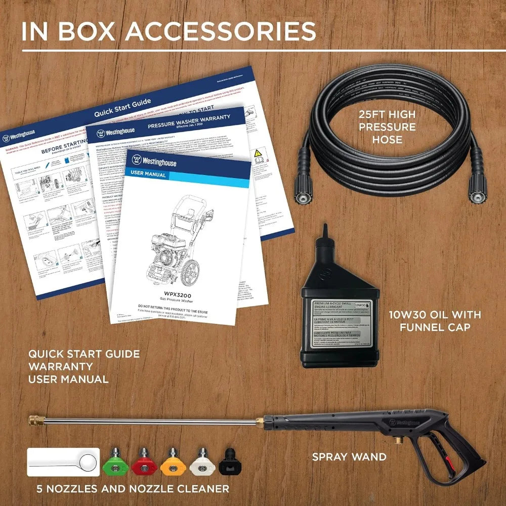 Westinghouse WPX3200 Gas Pressure Washer, 3200 PSI and 2.5 Max GPM, Onboard Soap Tank, Spray Gun and Wand - Link Logical Mall