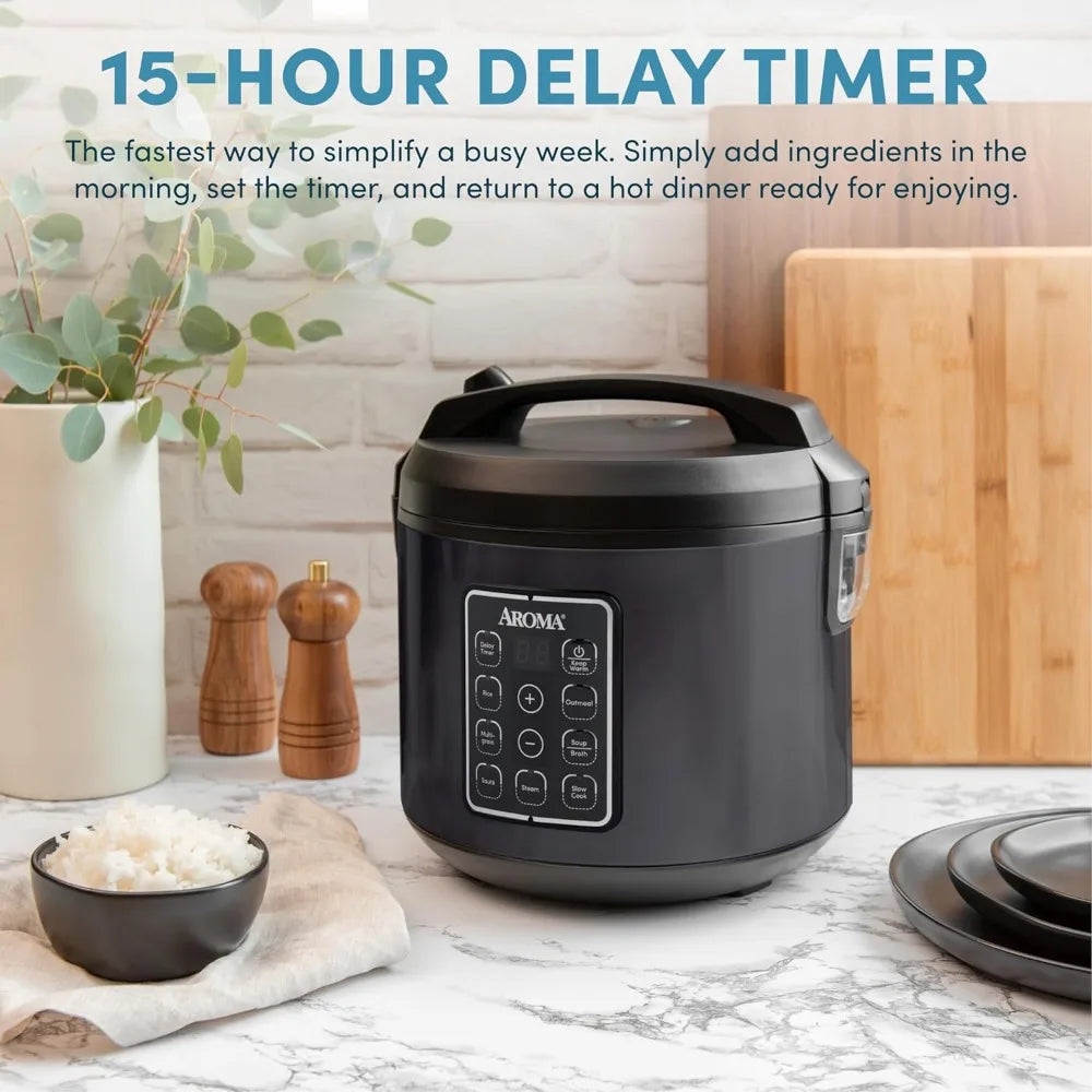 12-Cup (Cooked), Digital Rice & Grain Multicooker, Programmable Controls w/ Automatic Keep Warm Mode