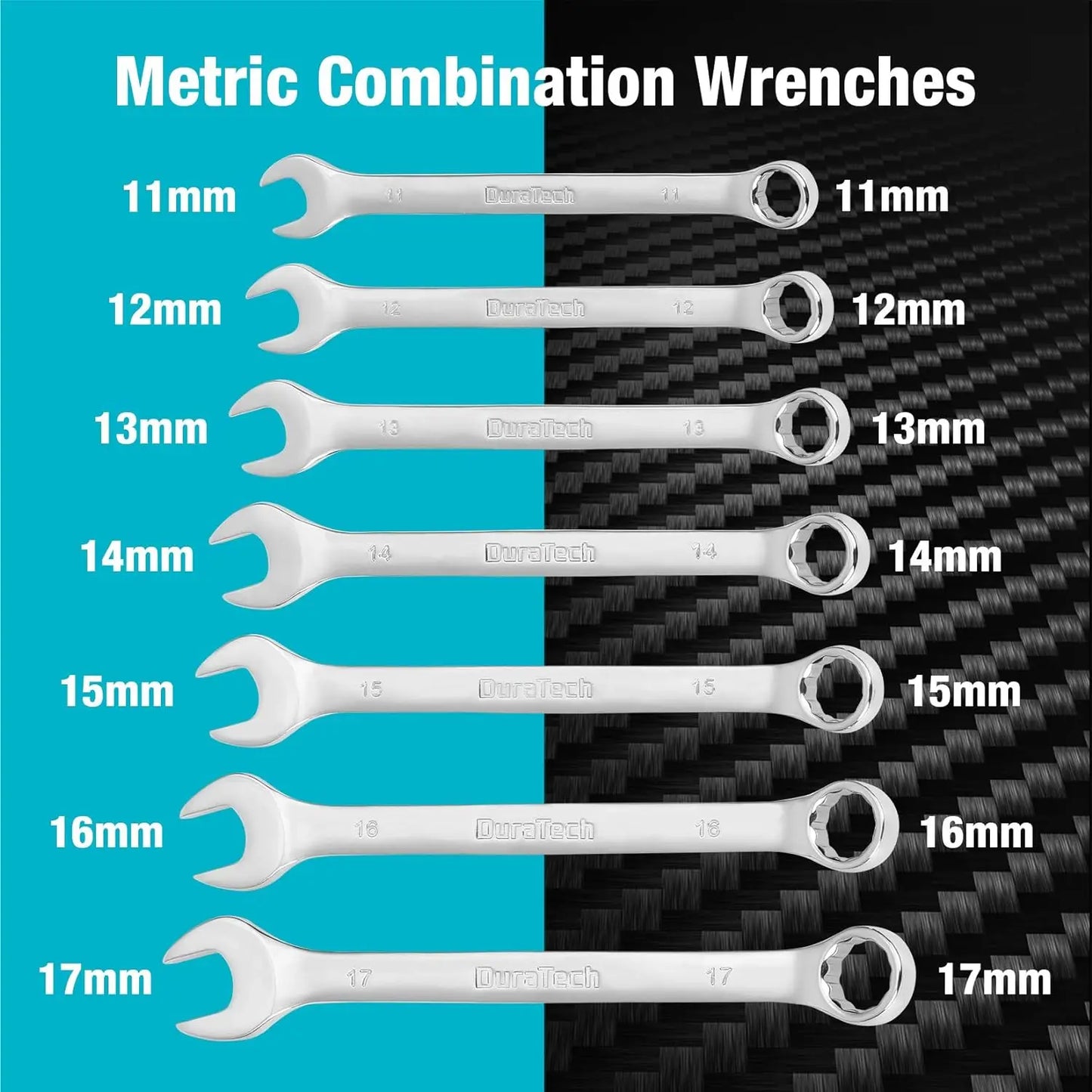 DURATECH 497-Piece Mechanics Tool Set: SAE/Metric Sockets, 90-Tooth Ratchet, Wrench in 3-Drawer Box