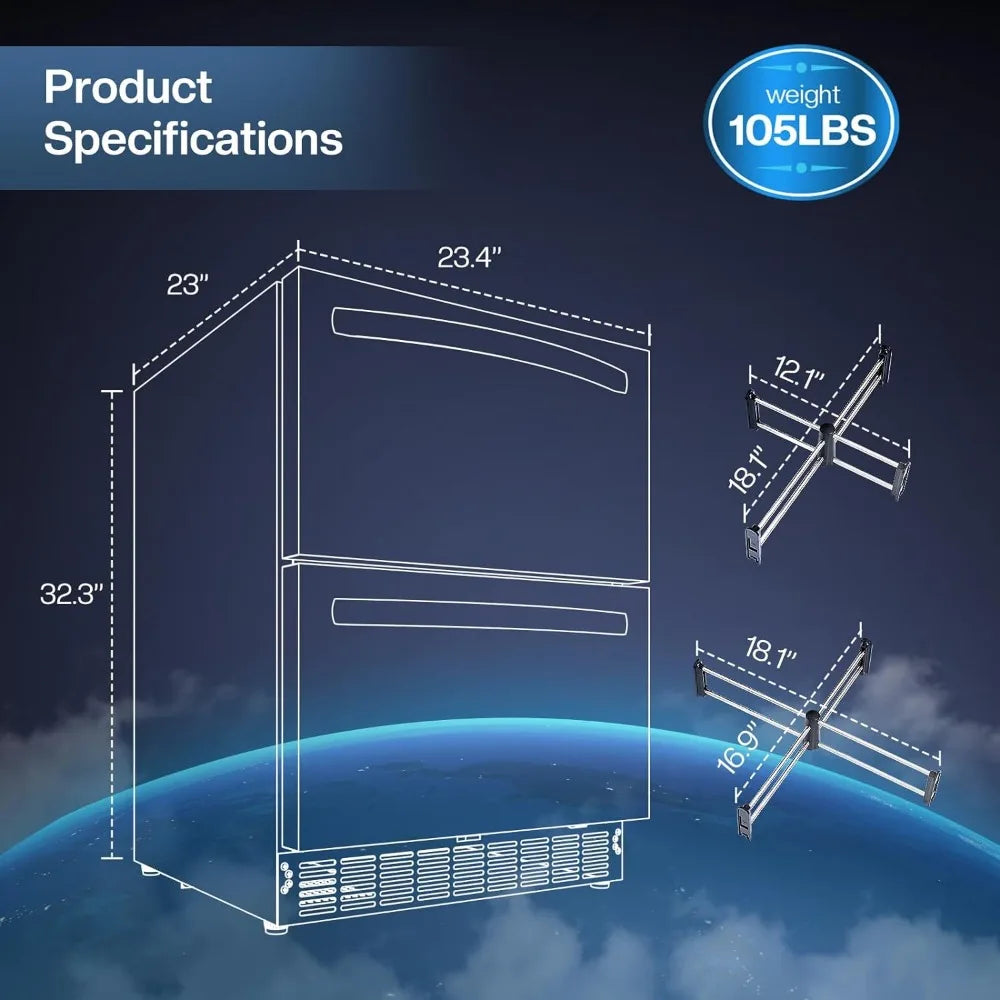 Outdoor Undercounter Refrigerator: Patio Wine & Beverage Drawer Fridge