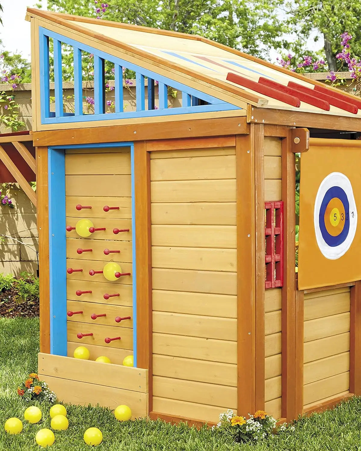 Real Wood Adventures 5-in-1 Game House: Outdoor Playhouse for Kids, Ages 3+, 25 sq. ft.