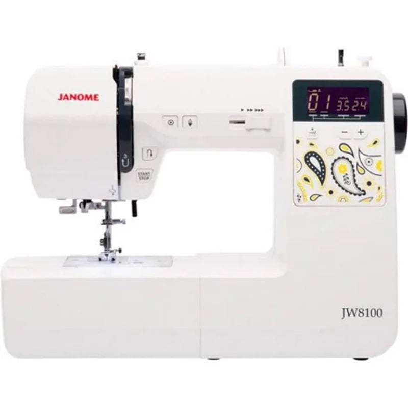 JW8100 Fully-Featured Computerized Sewing Machine with 100 Stitches, 7 Buttonholes, Hard Cover - Link Logical Mall