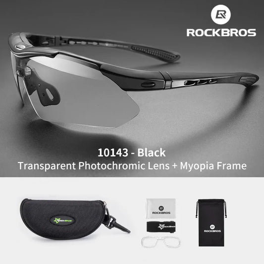 ROCKBROS Photochromic Cycling Glasses Bicycle UV400 Sports Eyewear Ultralight Riding MTB - Link Logical Mall