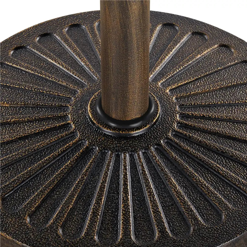 30 lbs Bronze Round Resin and Iron Patio Umbrella Base