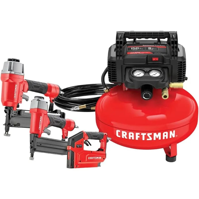 CRAFTSMAN Compressor Combo Kit, 6 Gallon, Pancake, 3 Tool (CMEC3KIT)