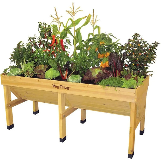 VegTrug VTNMD 0367 USA 1.8m Raised Planter, large, Natural