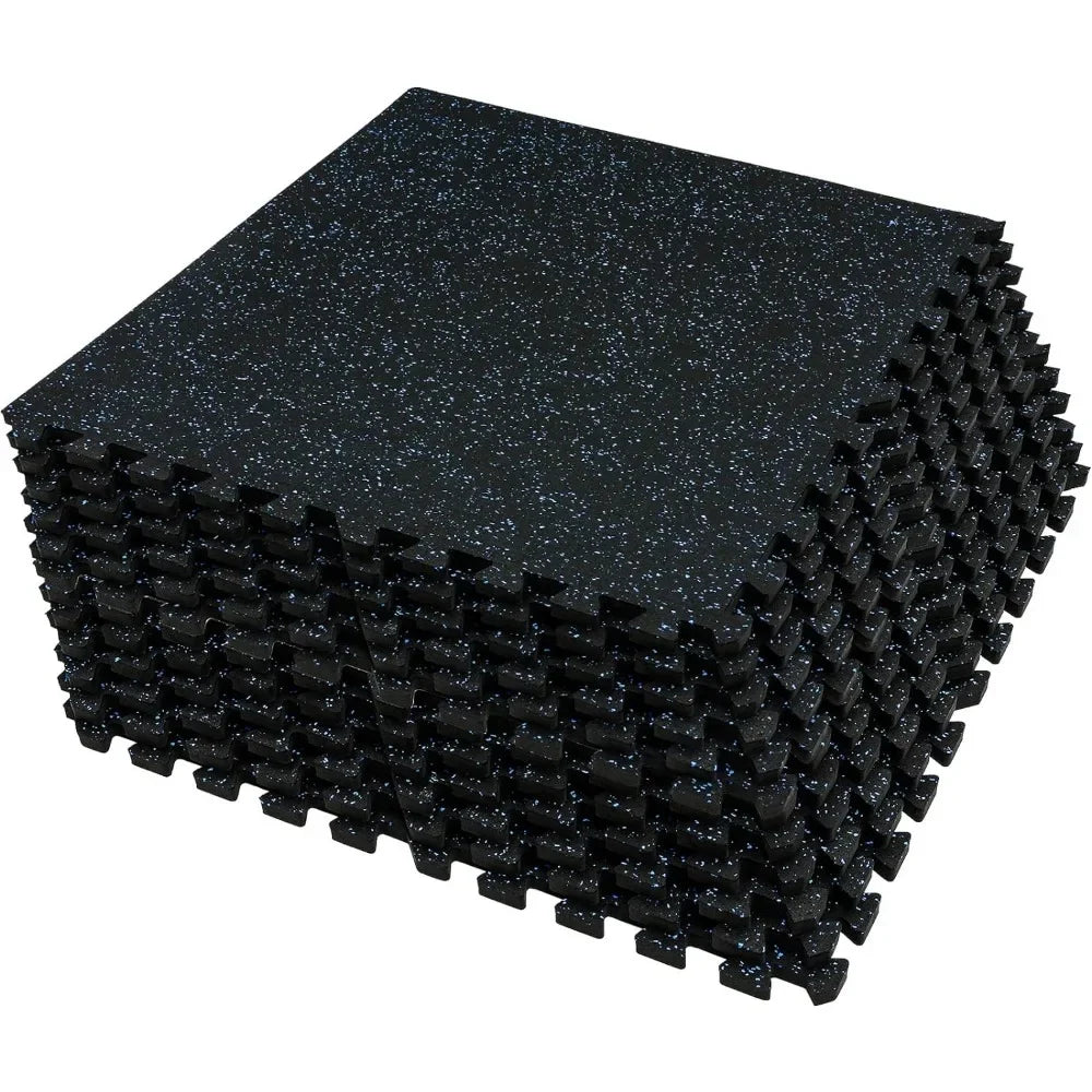 Protective Flooring Mat Peel and Stick Floor Tile 48 Sq Ft EVA Foam Mats With Rubber Top Veranda