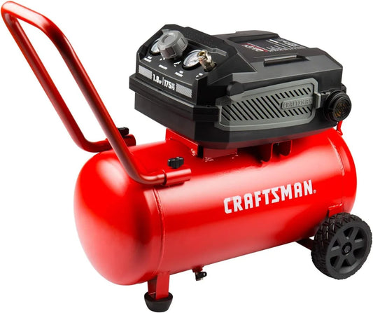 Compressor, 10 Gallon 1.8 HP Max 175 PSI Pressure, Powerful and Portable Oil Free