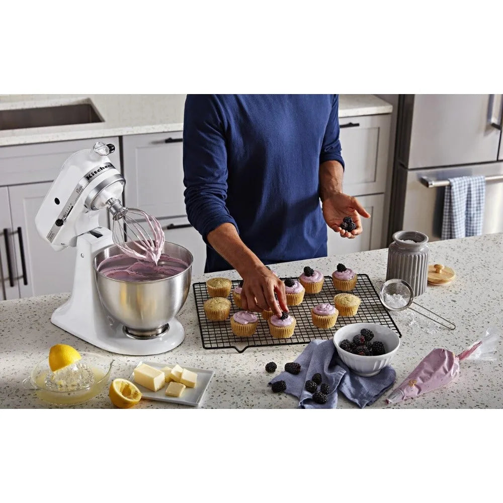 Classic Series 4.5 Quart Tilt-Head Stand Mixer, 10-Speed, with beater, dough hook and 6-wire whip,