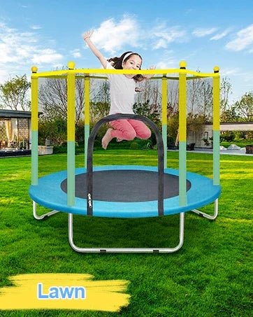 Small Trampoline with Safety Enclosure: 4.6FT Round Jumping Mat, Ideal Gift for Children