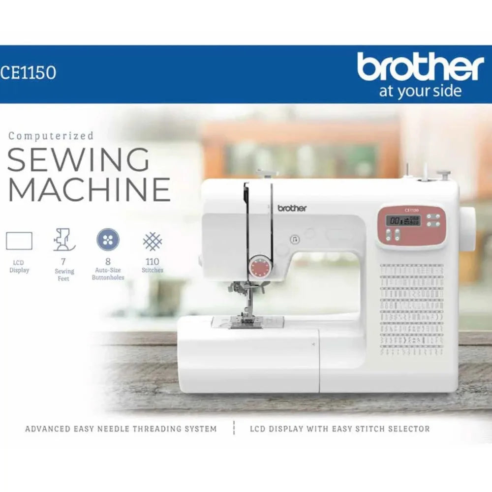 Versatile Computerized Sewing Machine: 110 Stitches, Beginner to Advanced, Easy Operation