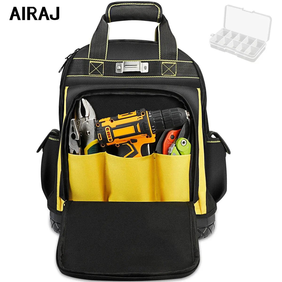 AIRAJ Waterproof Tool Backpack Tool Bag Rubber Base Heavy Duty Tool Organizer