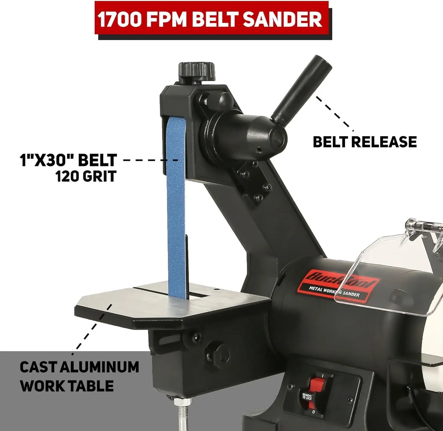 Precision Crafting Power Tool: Low Speed 1x30 Belt & 6" Grinder Sander Combo - Ideal for Knife Making