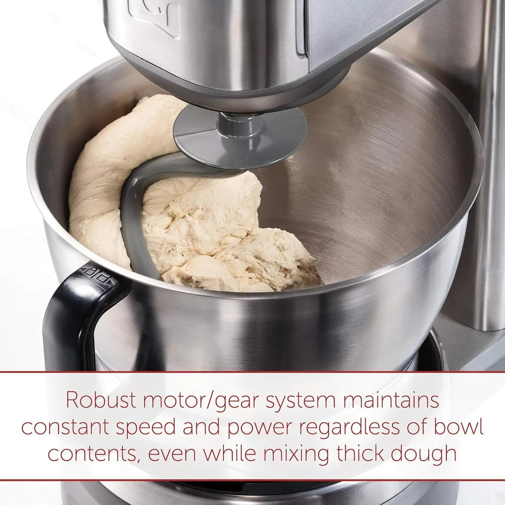 Wolf Gourmet High-Performance Stand Mixer, 7 qrt, with Flat Beater, Dough Hook and Whisk - Link Logical Mall