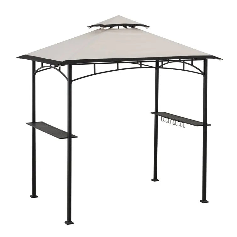 Outdoor Patio Grill Gazebo for Barbecue - beige