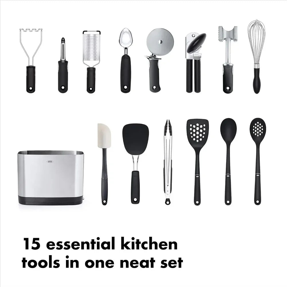 15-Piece Practical Kitchen Utensil Set: