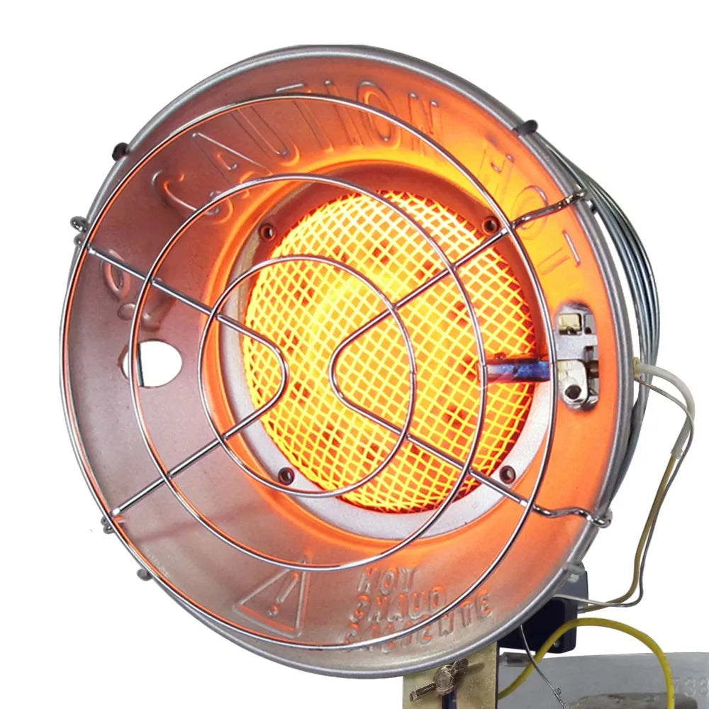 15,000 BTU Propane Tank Top Portable Heater: Hi-efficiency Steel Reflector, Safety Shut-Off Valve