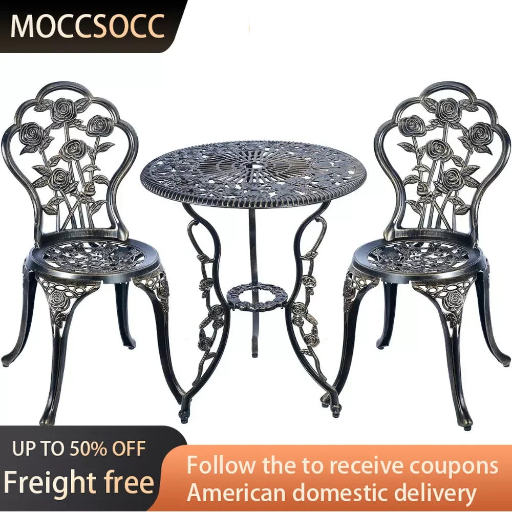 3-Piece Rattan Bistro Set: Outdoor Patio Furniture