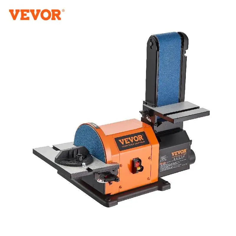 VEVOR Belt Disc Sander Combo with 5A/4.3A/2.5A Induction Motor Deburring Grinder Combo Bench - Link Logical Mall